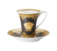 Versace Taza con plato Versace I love Baroque Nero