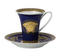 Versace Taza con plato Versace Medusa Blue set