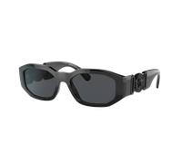 Versace Unisex Sunglass Biggie - Color del Marco: Negro, Color de la Lente: Gris Oscuro