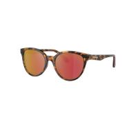 Versace Unisex Sunglass Kids - Color del Marco: Habana, Color de la Lente: Violeta Oscuro Espejado Rojo