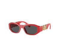 Versace Unisex Sunglass Kids - Color del Marco: Rojo, Color de la Lente: Gris Oscuro