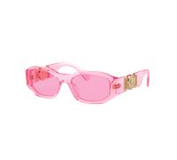 Versace Unisex Sunglass Kids - Color del Marco: Rosa Transparente, Color de la Lente: Fucsia