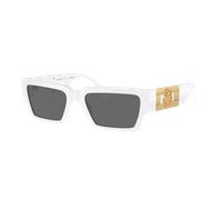 Versace Unisex Sunglass VE4459 - Color del Marco: Blanco, Color de la Lente: Gris Oscuro