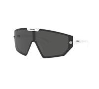 Versace Unisex Sunglass VE4461 - Color del Marco: Blanco, Color de la Lente: Gris oscuro/plateado espejo