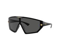 Versace Unisex Sunglass VE4461 - Color del Marco: Negro, Color de la Lente: Gris oscuro/dorado espejo