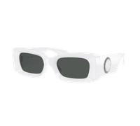Versace Unisex Sunglass VE4474U - Color del Marco: Blanco, Color de la Lente: Gris Oscuro
