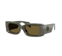 Versace Unisex Sunglass VE4474U - Color del Marco: Verde aceituna oscuro, Color de la Lente: Marrón Oscuro