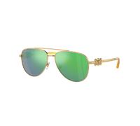 Versace Unisex Sunglass VK2002 Kids - Color del Marco: Oro, Color de la Lente: Espejo verde y verde claro