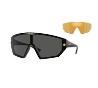 Versace Unisex VE4461 GB1/87 Gafas de sol Inyectado Negro Gris Geométrico Normal