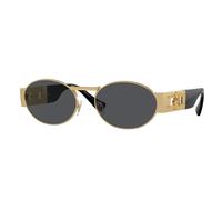 Versace Unisex Versace VE2264 100287 Gafas de sol Acero Oro Gris Redonda Normal
