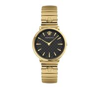 Versace VE8104722 Reloj de pulsera V-Circle 38mm Cuarzo Unisex Negro Oro 5 ATM