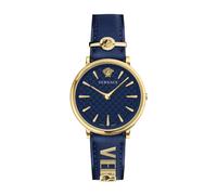 Versace VE8104522 Reloj de pulsera V-Circle 38mm Cuarzo Unisex Azul Oro 5 ATM