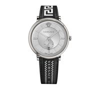 Versace - V-circle Reloj Multifunción de Cuero - Accessories - Hombre - Gris - ONE SIZE -