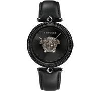 Versace- Empire Reloj de cuero negro de cuarzo- Accessories- Mujer- Negro- ONE SIZE- Empire Reloj de cuero negro de cuarzo