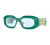 Versace Hombre Sunglass VE4425U - Color del Marco: Verde, Color de la Lente: Gris Oscuro
