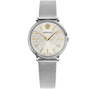 Versace Reloj analógico para mujer VE81005 19 Cuarzo Correa acero inoxidable Plata