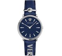 Versace VE8104222 Reloj de pulsera V-Circle 38mm Cuarzo Unisex Azul Plata 5 ATM