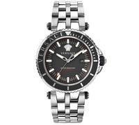 Versace VEAK00318 V-Race Multifunctión Cuarzo Unisex Negro Plata 46mm 20 ATM