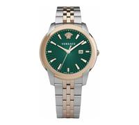 Versace VELQ01019 V-Urban - Reloj de pulsera para hombre (42 mm, correa de acero inoxidable), verde, 42 mm, Pulsera
