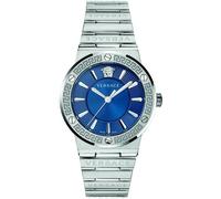 Versace VEVH00520 Greca Logo 38mm Multifunctión Cuarzo Unisex Azul Plata 5 ATM