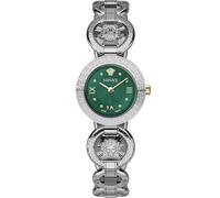 Versace VEWCA0224 Greca Jewel 28mm 5ATM Cuarzo Unisex Verde Plata