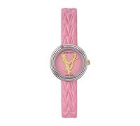 Versace - Virtus Mini Reloj de Cuero Rosa - Accessories - Mujer - Rosa - ONE SIZE -