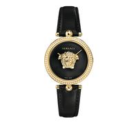 Versace- Empire Reloj Cuero Negro Oro Diamante- Accessories- Mujer- Multicolor- ONE SIZE- Empire Reloj Cuero Negro Oro Diamante