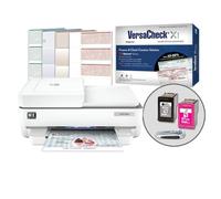 VersaCheck HP Envy 6455 MXE All-in-One MICR Printer Check Presto paquete de software de impresión, color blanco