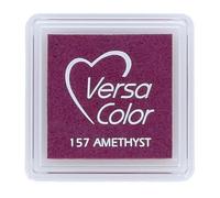 Versafine Small Ink Pads Tsukineko Tinta VERSACOLOR Color Amatista Opaca 33x33mm. Almohadilla pequeña, Tinta Textura densa, Resistente. Ideal Manualidades, Scrapbooking en Papel, Madera y cartón