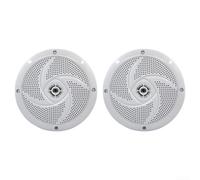 VersaGenius Altavoz blanco para barco para exteriores de 6.6 pulgadas | 60 W para pico de potencia, volumen de 90 dB, controladores duales, audio claro, rendimiento al aire libre