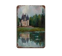 Versailles Château Art - Cartel de metal retro de estaño, arte elegante, pintura de hierro, bar, cueva de personas, cafetería, garaje, póster decorativo de pared, 20 x 30 cm