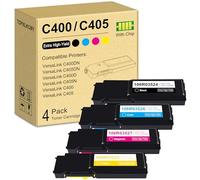 VersaLink C400/C405 - Cartucho de tóner de Alto Rendimiento (4 Unidades, Negro, Cian, Magenta, Amarillo) 106R03524 106R03525 106R03526 106R03527 Repuesto para Xerox Versalink C400 C405 C400D C400D
