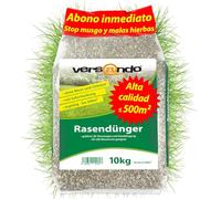 versando 10kg hasta 500m² abono para césped primavera: desplaza el musgo y las malas hierbas para un césped sano y de un verde exuberant Abono de primavera con efecto inmediato