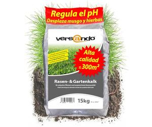 versando 15kg cal césped & cal jardín hasta 300m²: suprime musgo malas hierbas hongos promueve el desarrollo del suelo y raíces ideal para céspedes con efecto a largo plazo