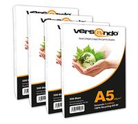 versando 2.000 hojas de papel reciclado DIN A5 EcoWhite, 80 g, papel para impresora de copia, papel ecológico (148 x 210 mm)