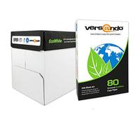 versando 2.500 hojas de papel reciclado DIN A4 EcoWhite 80g papel de copia Papel de impresora Eco alta blancura ISO 90 - Certificado Ángel Azul - Papel ecológico