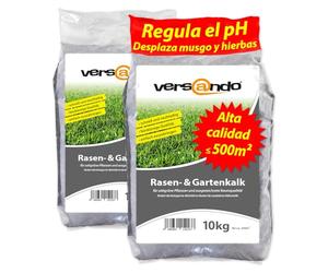 versando 20kg cal césped & cal jardín hasta 500m²: suprime musgo malas