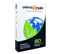 versando 500 hojas de papel reciclado DIN A4 EcoWhite 80 g, papel ecológico de calidad prémium, ISO 90, certificado Blauer Engel