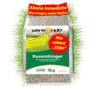 versando 5kg abono para césped primavera hasta 250m²: desplaza el musgo y las malas hierbas para un césped sano y de un verde exuberant Abono de primavera con efecto inmediato