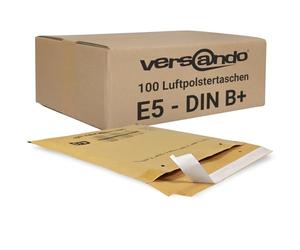 Versando LUPOBE100 - Sobres acolchados, Marrón/ Dorado, 240 x 275 mm exterior, E5, 100 Piezas
