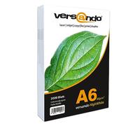 versando PA62000 - Papel de impresión ecológico blanco brillante, 2000 folios DIN A6 (105 x 148 mm), 80 g/qm