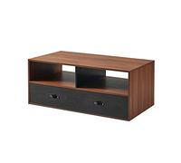 Versanora Henry Mesa de Cafe, Madera, Noyer/Noir, 106.68x106.68x45.72