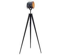 Versanora Lámpara LED de pie trípode estándar negro y dorado VN-L00020-EU