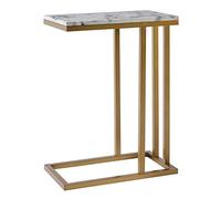 Versanora Mesa Auxiliar Moderna Marmo Madera con Efecto mármol VNF-00037