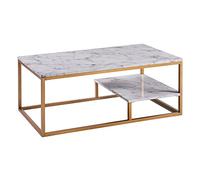 Versanora Mesa de Centro Moderna Marmo Madera con Efecto mármol VNF-00036