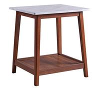 Versanora Mesa Lateral de Salón Cuadrado Mármol Falso Madera Kingston VNF-00077