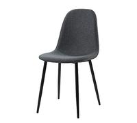 Versanora Minimalista Par De 2 Comedor Gris Oscuro (Solo Sillas), tamaño