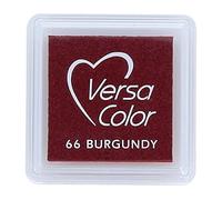 Versasmall Ink Pads Tsukineko Tinta VERSACOLOR Color bermellón Opaca 33x33mm. Almohadilla pequeña, Tinta Textura densa, Resistente. Ideal Manualidades, Scrapbooking en Papel, Madera y cartón