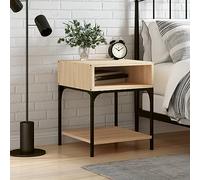Versátil armario de almacenamiento de hierro de madera gris - Zapatero de 40 x 41 x 50 cm, organizador de banco y mesita de noche para dormitorio, mesa de maquillaje y soluciones de muebles para el