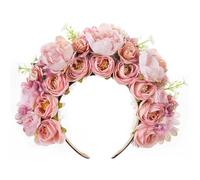 Versátil aro de pelo étnico floral para el pelo, artesanía, decoración para el cabello para entusiastas de la cultura tradicional